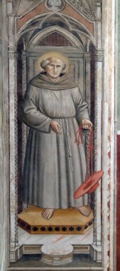 Saint, fresk Basilica of Santa Croce (Kutsal haç Bazilika) Floransa, İtalya