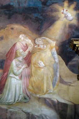 Duyuru fresco Magi için Taddeo Gaddi (1295-1366), Basilica di Santa Croce (Bazilika Holy Cross) - kilisede Baroncelli tarafından ünlü Fransisken Kilisesi Floransa, İtalya