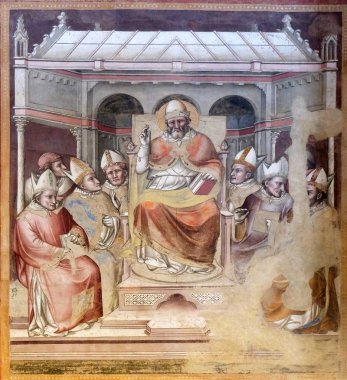 Büyük Gregory St. Gregory ömrünü nimet baş tacı piskoposlar, açık havada Dalmasio Iacopo, Scannabecchi, Santa Maria Novella müdür tarafından arasında Dominik kilise Floransa, İtalya