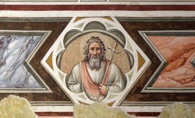 Saint, Santa Maria Novella müdür Dominik fresk kilise Floransa, İtalya