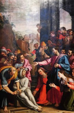 Diriliş Lazarus Santi di Tito, Santa Maria Novella müdür Dominik tarafından kilise Floransa, İtalya