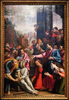 Diriliş Lazarus Santi di Tito, Santa Maria Novella müdür Dominik tarafından kilise Floransa, İtalya