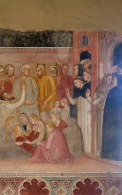 Mucize fresco Aziz, ayrıntı Verona vaaz, St Peter'dan Andrea di Bonaiuto, Santa Maria Novella müdür kilisede İspanyolca tarafından Dominik kilise Floransa, İtalya