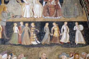 Kilise Floransa, İtalya'ayrıntı aktif ve muzaffer kilise fresk Andrea Di Bonaiuto, Santa Maria Novella müdür Dominik kilisede İspanyolca tarafından