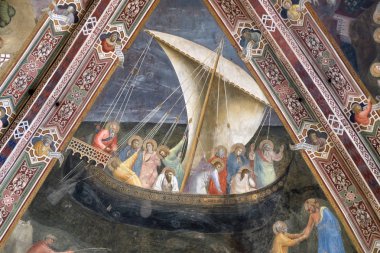 Saint Peter'yolculuk, Floransa, İtalya Dominik kilise Cappellone Degli Spagnoli Santa Maria Novella müdür içinde tavanda Andrea de Buonaiuto tarafından Fresco