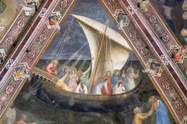 Saint Peter'yolculuk, Floransa, İtalya Dominik kilise Cappellone Degli Spagnoli Santa Maria Novella müdür içinde tavanda Andrea de Buonaiuto tarafından Fresco