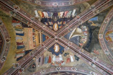 Tavan fresco Andrea di Bonaiuto İspanyolca Şapel, Santa Maria Novella müdür tarafından Dominik kilise Floransa, İtalya