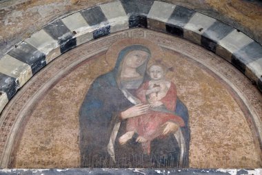 Bebek İsa, Meryem Ana fresco Santa Maria Novella asıl Dominik kilise Floransa, İtalya