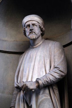 Donatello, Uffizi Colonnade nişler heykeli. 19. yüzyılın ilk yarısında onlar ünlü kişilerin Floransa, İtalya için 28 heykelleri tarafından işgal edildi