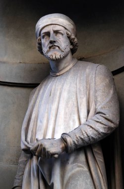 Donatello, Uffizi Colonnade nişler heykeli. 19. yüzyılın ilk yarısında onlar ünlü kişilerin Floransa, İtalya için 28 heykelleri tarafından işgal edildi