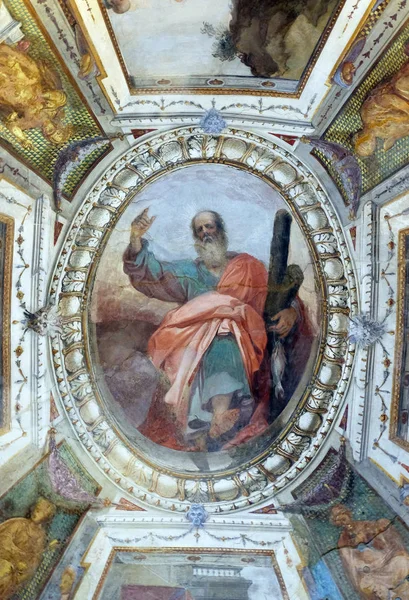 Santo André Fresco Basílica Santa Croce Basílica Santa Cruz Florença — Fotografia de Stock