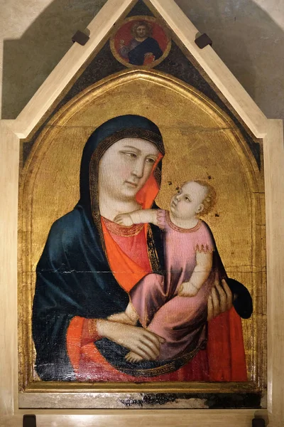 マドンナと子供 マルティーノ アッラ パルマ サンタ クローチェ聖堂 聖十字架大聖堂 イタリア フィレンツェの有名なフランシスコ会教会 — ストック写真