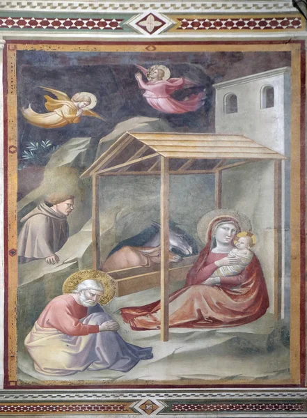 Födelse Jesus Fresk Taddeo Gaddi 1295 1366 Bandini Baroncelli Kapell — Stockfoto