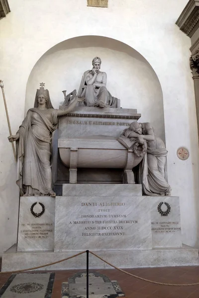 Cenotafio Mármol Poeta Medieval Italiano Dante Alighieri Diseñado Por Escultor — Foto de Stock
