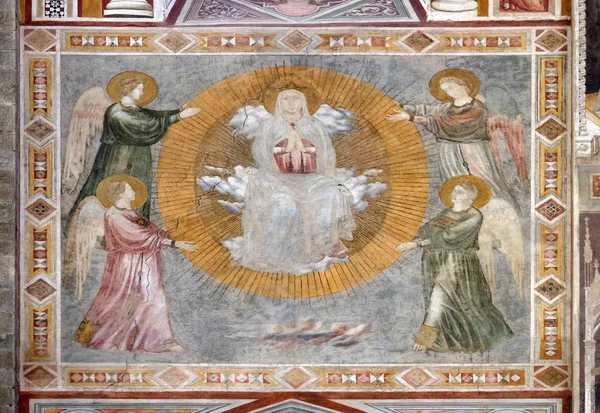 Assunzione Della Vergine Affresco Del Maestro Della Fogg Pieta Maestro — Foto Stock