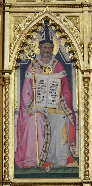 Saint Ambrose Doctor Van Kerk Door Giovanni Del Biondo Detail — Stockfoto