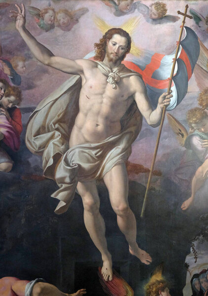 Воскресение Христа работы Санти ди Тито, покровителя Санта-Кроче (Святого Креста) во Флоренции, Италия
