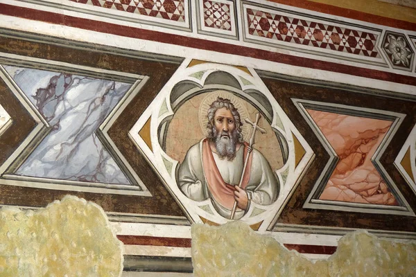 Heiliger Fresko Der Dominikanischen Hauptkirche Santa Maria Novella Florenz Italien — Stockfoto