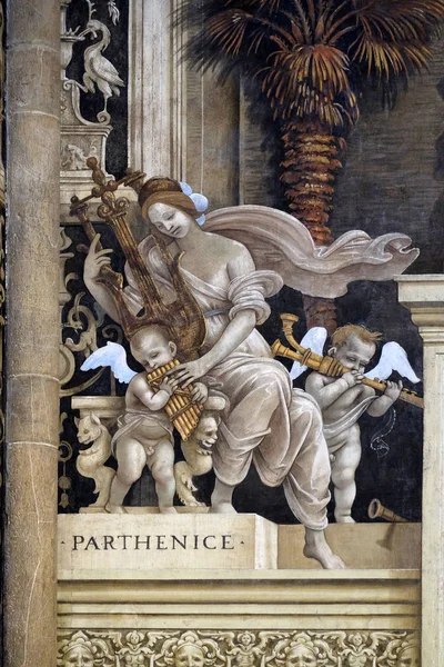 Parthenice Hedniska Musa Detalj Filippino Lippi Fresker Strozzi Kapellet Santa — Stockfoto