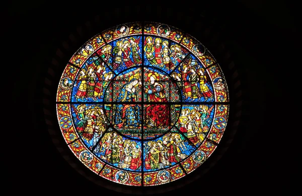 Santa Maria Novella Müdür Dominik Penceresinde Cam Floransa Talya Kilise — Stok fotoğraf