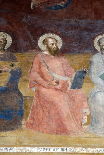 Saint Paul Detalj Den Triumf Thomas Aquino Fresk Andrea Buonaiuto — Stockfoto