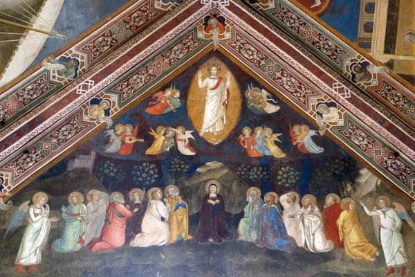 Ascensión Cristo Fresco Por Andrea Bonaiuto Capilla Española Santa Maria —  Fotos de Stock