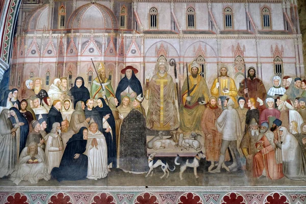 Aktif Muzaffer Detay Floransa Talya Dominik Kilise Fresco Andrea Bonaiuto — Stok fotoğraf