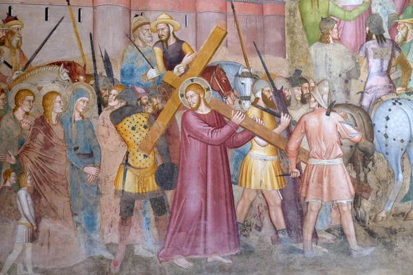 Christus Trägt Das Kreuz Detail Aus Passion Und Auferstehung Christi — Stockfoto