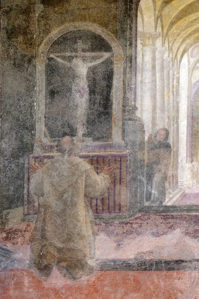 Saint Peter Şehit Fresco Santa Maria Novella Sorumlusunun Manastır Dominik — Stok fotoğraf