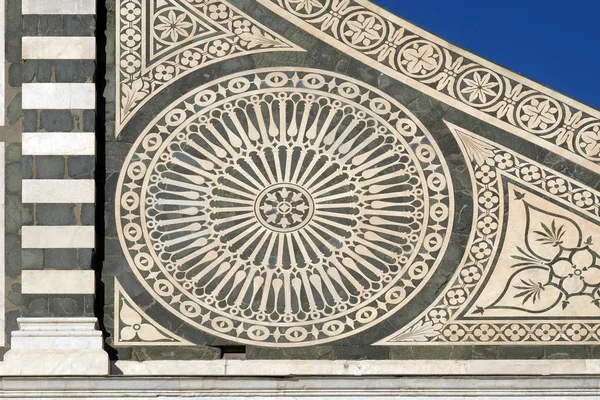 Detalj Från Fasaden Dominikanska Kyrkan Santa Maria Novella Florens Italien — Stockfoto