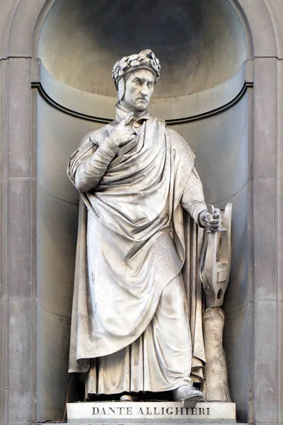 Dante Alighieri Nos Nichos Colonata Uffizi Primeira Metade Século Xix — Fotografia de Stock