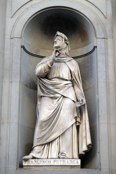 Francesco Petrarca Dans Les Niches Colonnade Des Offices Première Moitié — Photo