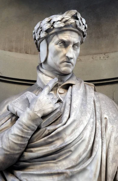 Dante Alighieri Στις Κόγχες Της Κιονοστοιχίας Uffizi Πρώτο Μισό Του — Φωτογραφία Αρχείου