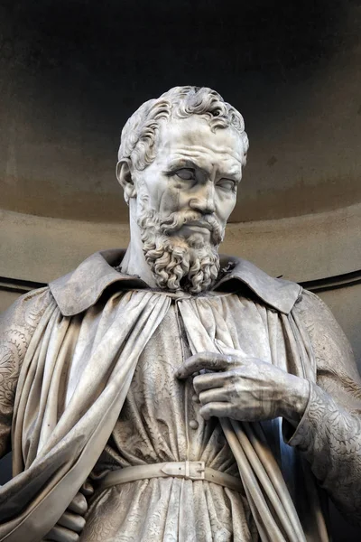 Michelangelo Buonarroti Statue Den Nischen Der Kolonnaden Der Uffizien Der — Stockfoto