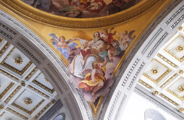 Gloria Dei Santi Fiorentini Affresco Vincenzo Meucci Nella Basilica San — Foto Stock