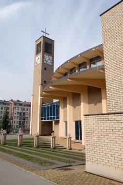 Malesnica yerleşim bölgesinde Meryem Ana'nın Immaculate Conception Kilisesi, Zagreb, Hırvatistan