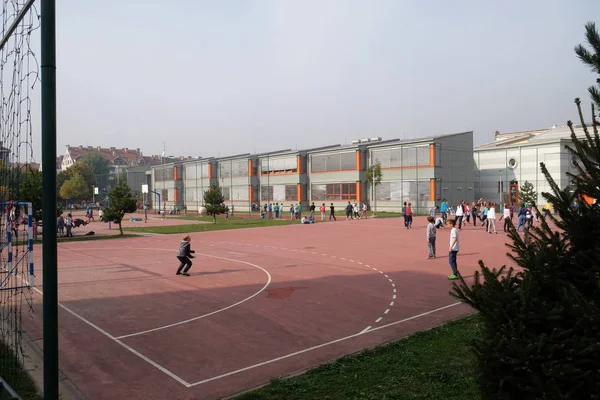 Escola Malesnica Zona Residencial Zagreb Croácia — Fotografia de Stock