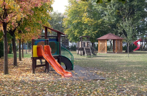 Kinderspeelplaats Malesnica Woonwijk Zagreb Kroatië — Stockfoto