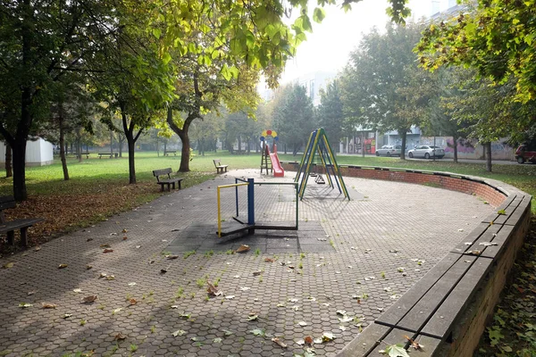 Kids Playground Malesnica Residential Area Zagreb Croatia — Stock Photo, Image