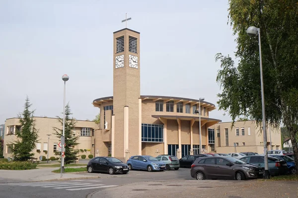 Kościół Niepokalanego Poczęcia Nmp Dzielnicy Mieszkalnej Malesnica Zagrzeb Chorwacja — Zdjęcie stockowe
