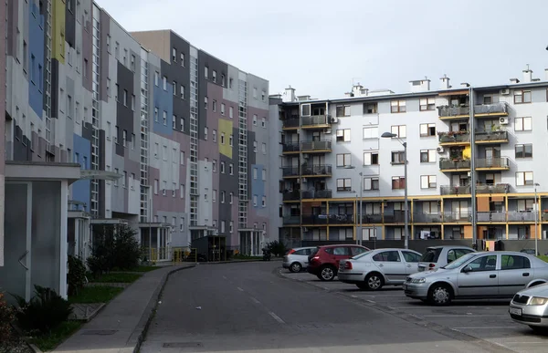 Nieuwe Huizenblokken Malesnica Residential Area Zagreb Kroatië — Stockfoto