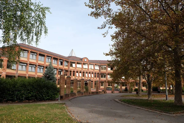 Skola Malesnica Bostadsområde Zagreb Kroatien — Stockfoto