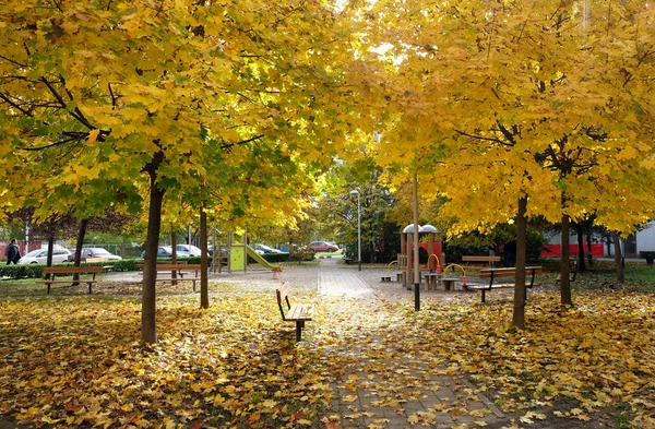 Parque Zona Residencial Malesnica Zagreb Croacia — Foto de Stock