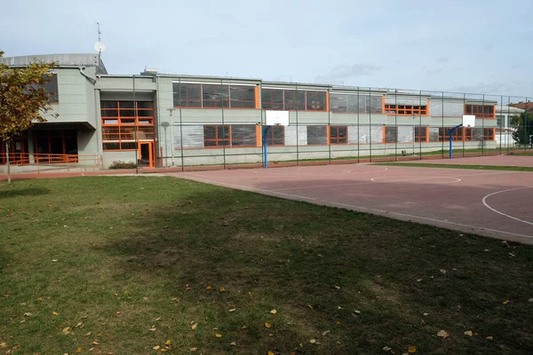 Iskola Malesnica Lakóövezetben Zágráb Horvátország — Stock Fotó