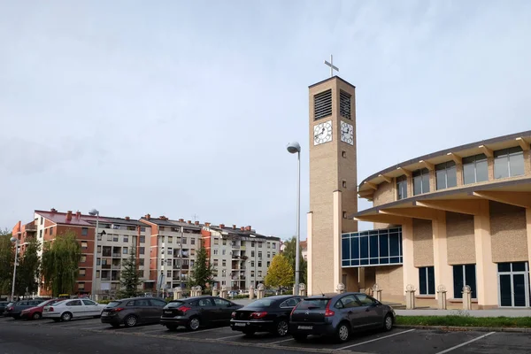 Iglesia Inmaculada Concepción Virgen María Zona Residencial Malesnica Zagreb Croacia —  Fotos de Stock