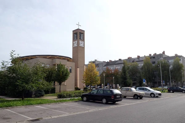 Kerk Van Onbevlekte Ontvangenis Van Maagd Maria Malesnica Woonwijk Zagreb — Stockfoto