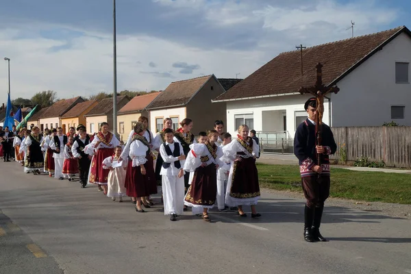 Procesión Día Acción Gracias Stitar Croacia — Foto de Stock