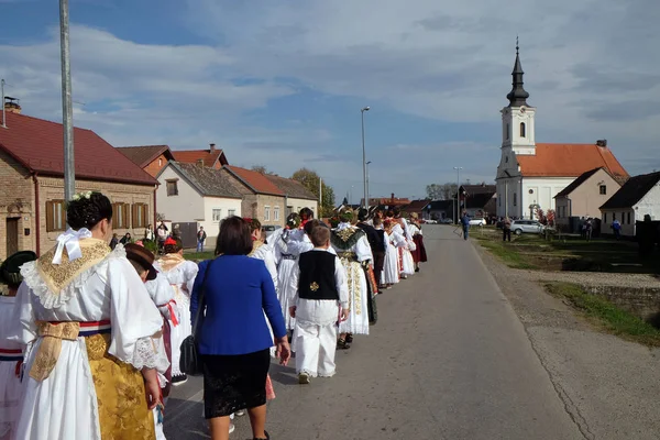 Procession Thanksgiving Day Stitar Croatia — Stock Photo, Image