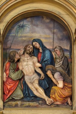 13. Haç İstasyonları, İsa'nın bedeni haç kaldırılır, Saint John Zagreb Baptist kilise, Hırvatistan