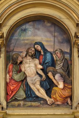 13. Haç İstasyonları, İsa'nın bedeni haç kaldırılır, Saint John Zagreb Baptist kilise, Hırvatistan